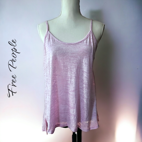 NWT FPMovement Burnout Acid Wash Flowy Tank Top in light pink purple - Picture 2 of 7